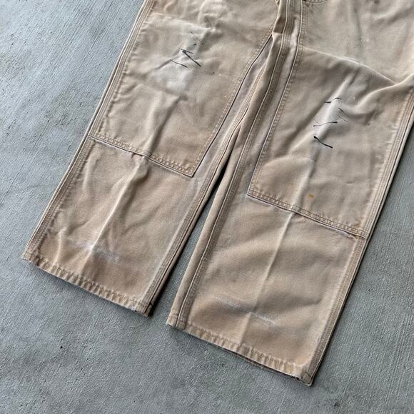 Vintage Y2K Carhartt brown double knee work wear carpenter pants - Picture 3 of 7